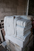 Bench end carved in stone